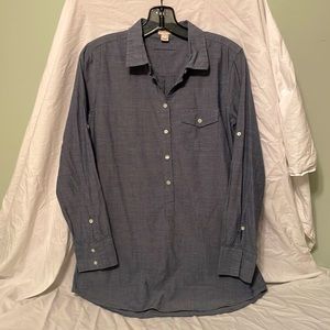 J Crew,S, chambray tunic. 100% cotton
